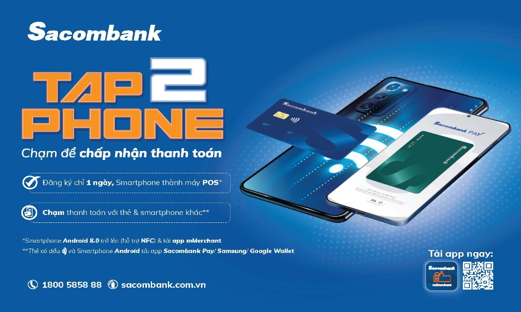 Công nghệ thẻ thanh toán không tiếp xúc bằng điện thoại di động (Tap To Phone) góp phần hình thành thói quen thanh toán không tiền mặt tại Việt Nam.
