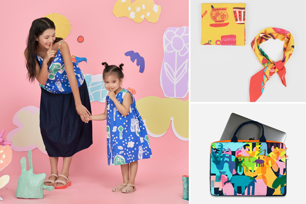 Tòhe gây ấn tượng với người tiêu dùng trực tuyến bởi hàng loạt mặt hàng tiêu dùng từ quần áo, khăn lụa, túi vải,... với các gam màu tươi sáng và những họa tiết độc đáo. 