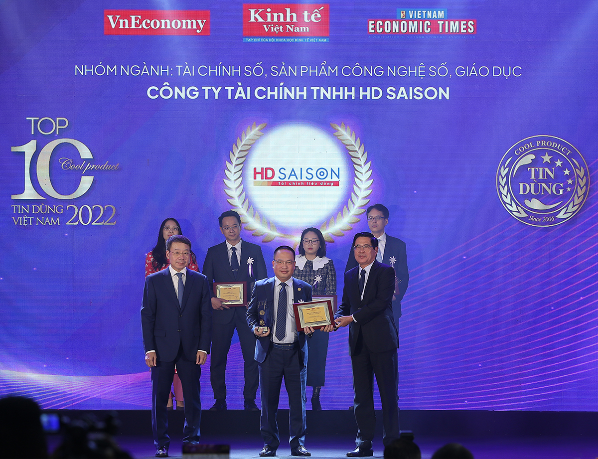 Dịch vụ tài chính tiêu dùng của HD SAISON được tôn vinh là Dịch vụ Tin Dùng Việt Nam.
