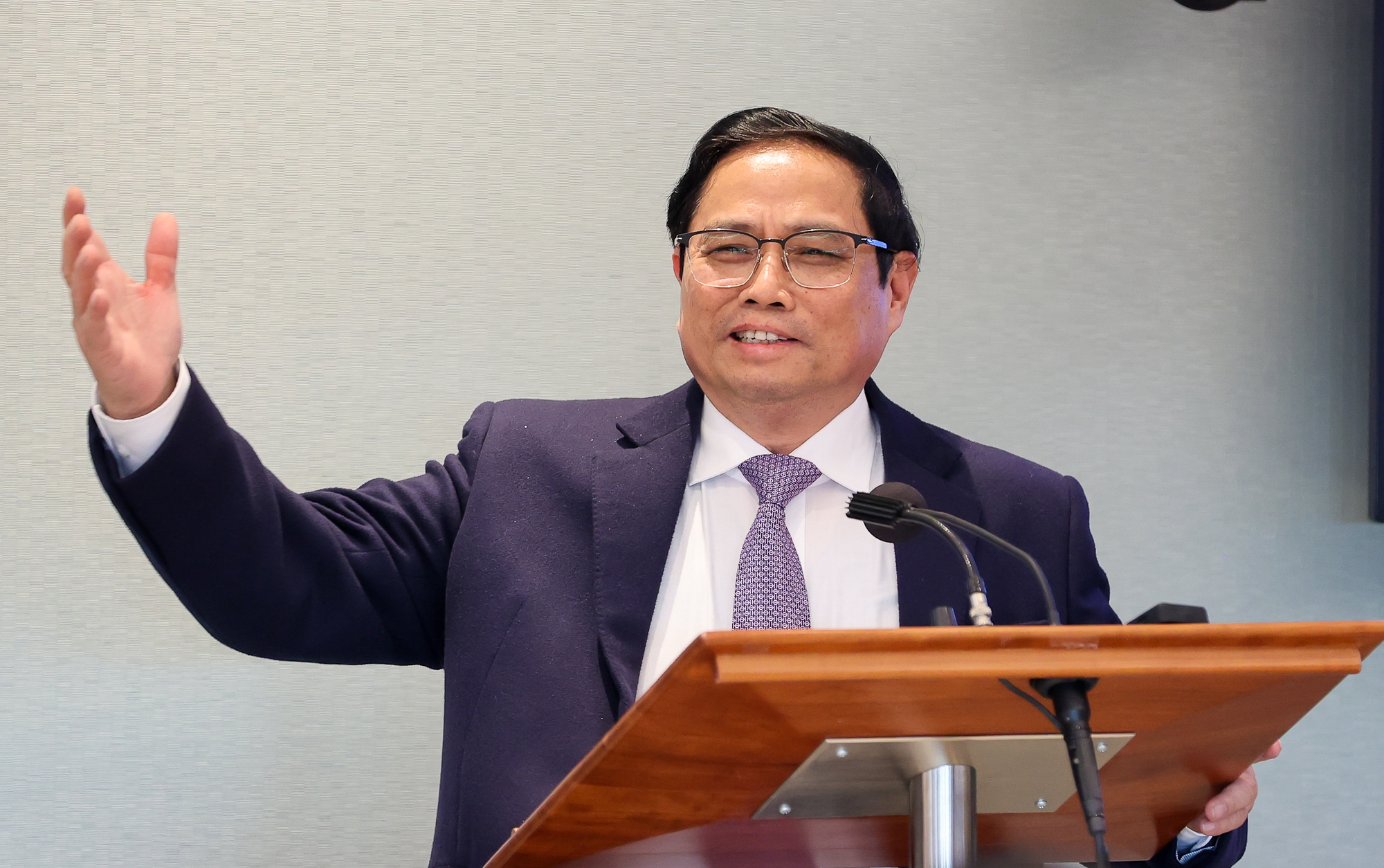 Thủ tướng Phạm Minh Chính phát biểu tại sự kiện - Ảnh: VGP