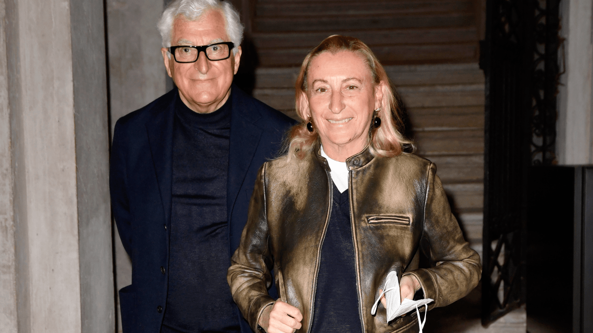 Bà Miuccia Prada 73 tuổi và chồng Patrizio Bertelli 76 tuổi đang 