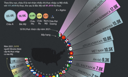 Những quốc gia nhập cư vào Mỹ nhiều nhất, Việt Nam nằm trong top 10