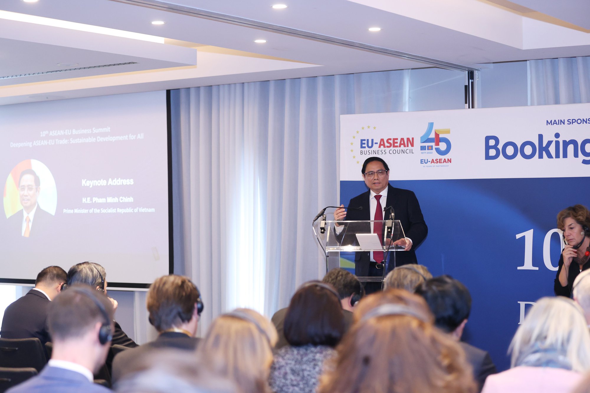 Thủ tướng cho rằng quan hệ thương mại giữa EU và ASEAN ngày càng phát triển toàn diện về quy mô, phạm vi và tính chất - Ảnh: VGP