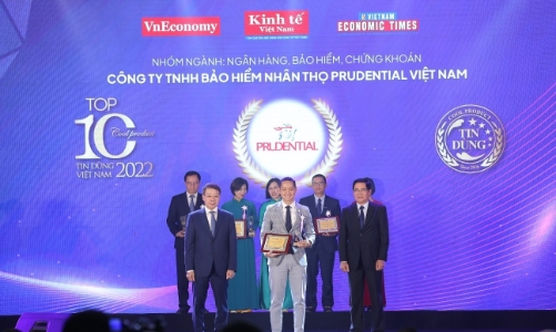 Sản phẩm mới của Prudential đạt Top 10 Sản phẩm - Dịch vụ Tin Dùng của năm 