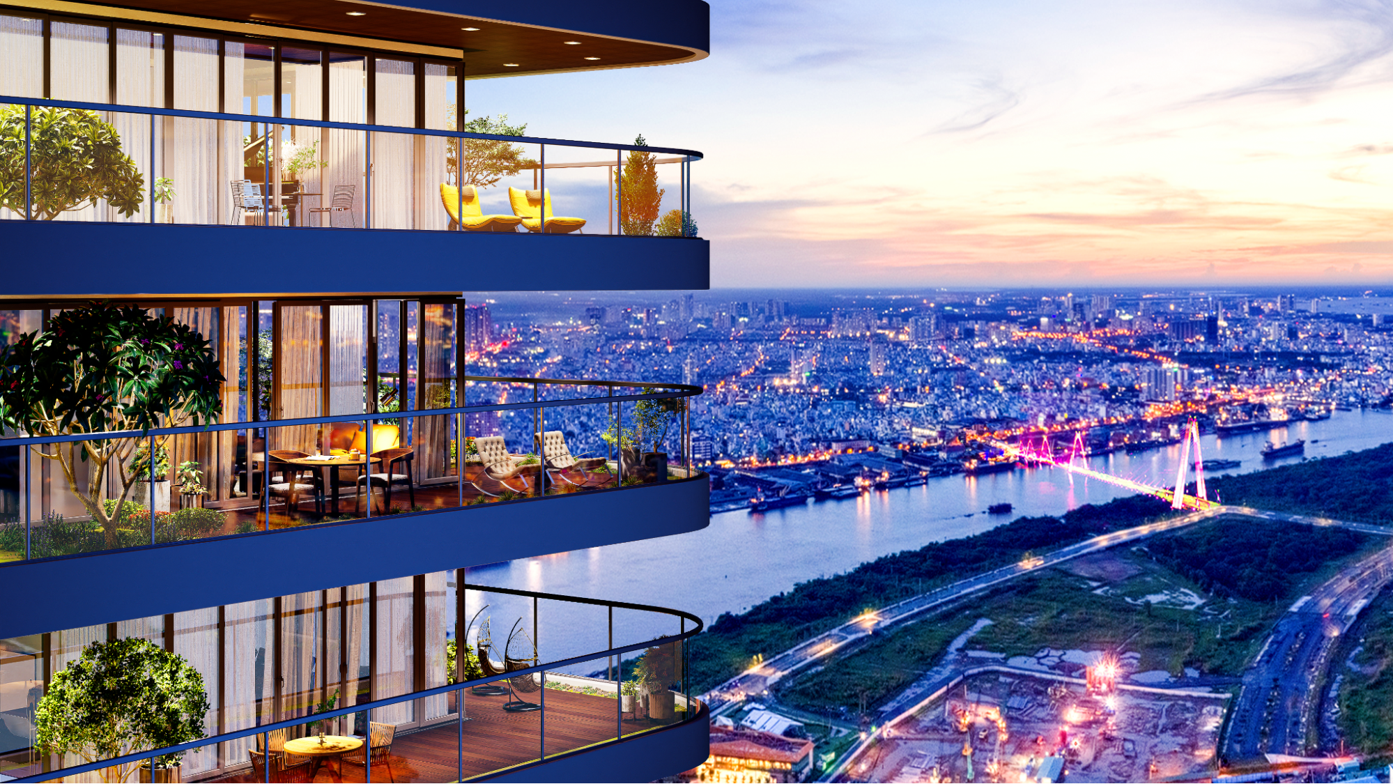 Sunshine Golden River nổi bật với kh&ocirc;ng gian sống y&ecirc;n b&igrave;nh trong những mảnh xanh thi&ecirc;n nhi&ecirc;n rất trong l&agrave;nh.