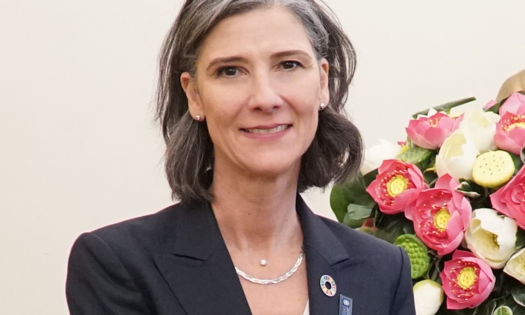 Bà Ramla Khalidi, Trưởng đại diện thường trú Chương trình Phát triển của Liên hợp quốc (UNDP) tại Việt Nam.