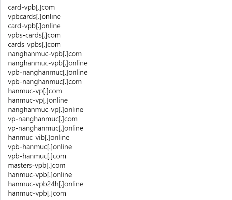 Danh sách website lừa đảo ngân hàng VPBank vào danh sách đen ChongLuaDao