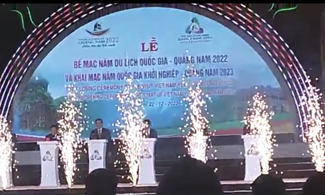Nghi lễ Bế mạc Năm Du lịch quốc gia - Quảng Nam 2022 và Khai mạc Năm Quốc gia khởi nghiệp - Quảng Nam 2023.