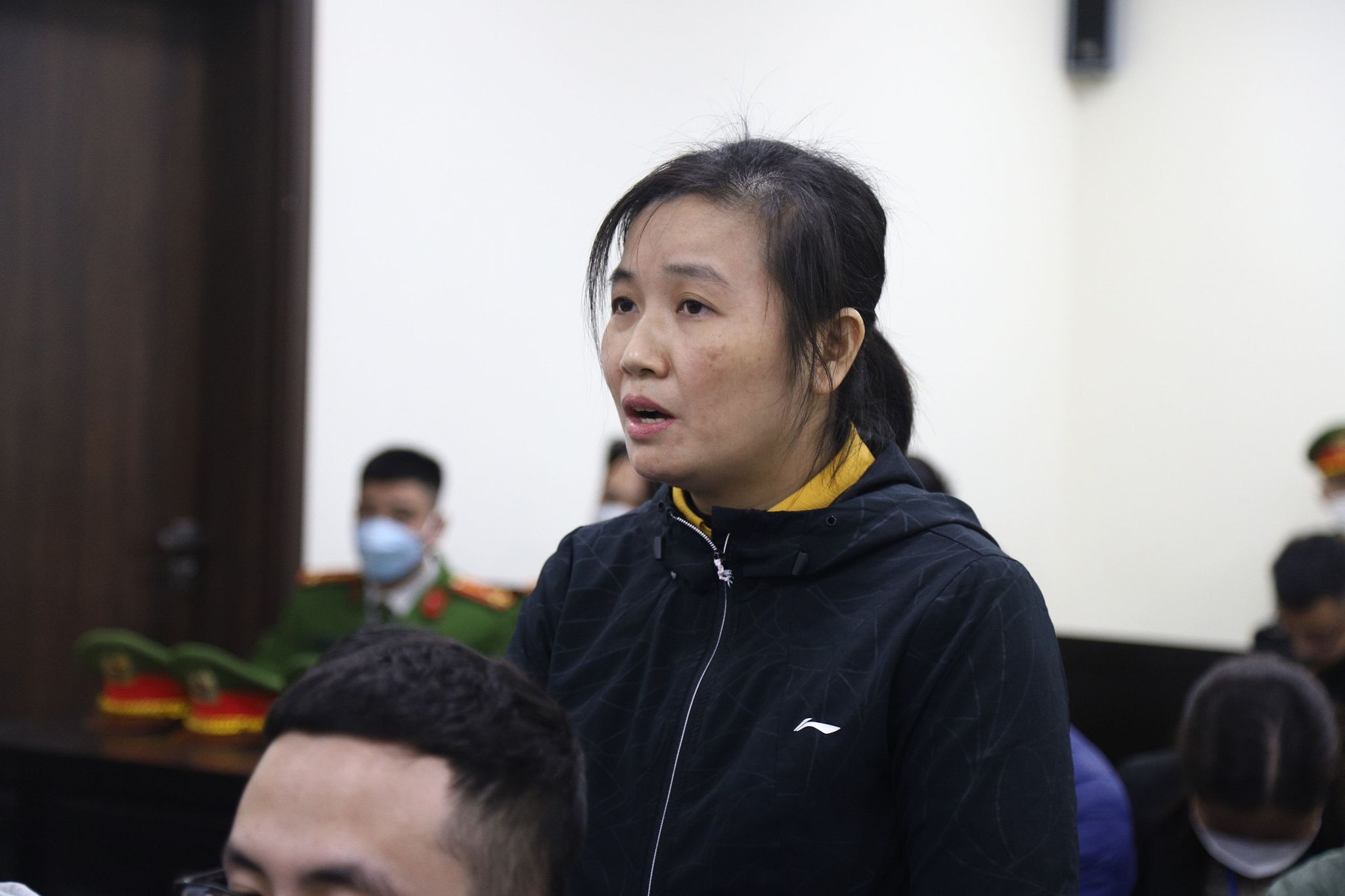 Bị cáo Nguyệt tại tòa. 