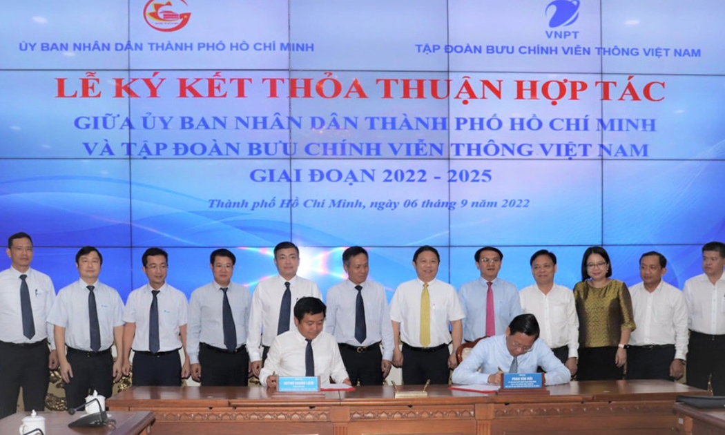 UBND TP.HCM và Tập đoàn VNPT ký kết thỏa thuận hợp tác giai đoạn 2022-2025 hồi tháng 9/2022.