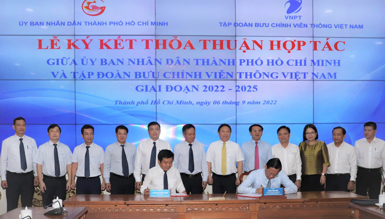 UBND TP.HCM và Tập đoàn VNPT ký kết thỏa thuận hợp tác giai đoạn 2022-2025 hồi tháng 9/2022.