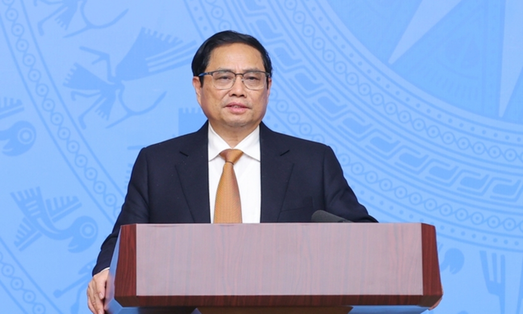 Thủ tướng Chính phủ Phạm Minh Chính chủ trì cuộc họp Ban Chỉ đạo quốc gia phòng chống dịch Covid-19, chiều 23/12. Ảnh - VGP. 