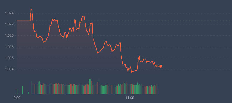 VN-Index lịm dần về cuối phiên.