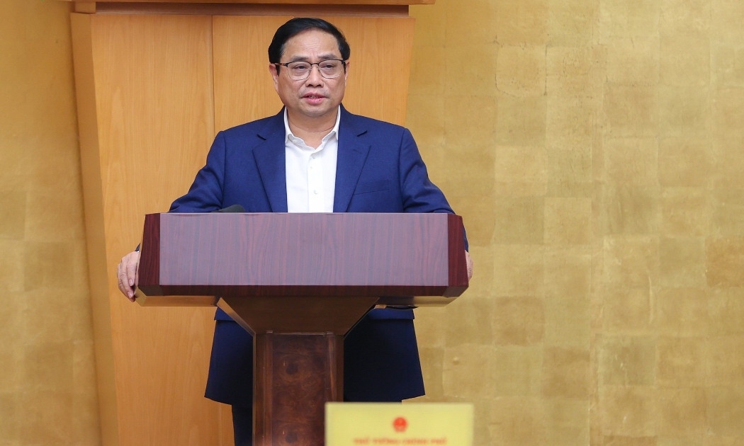 Thủ tướng Phạm Minh Chính phát biểu tại phiên họp - Ảnh: VGP