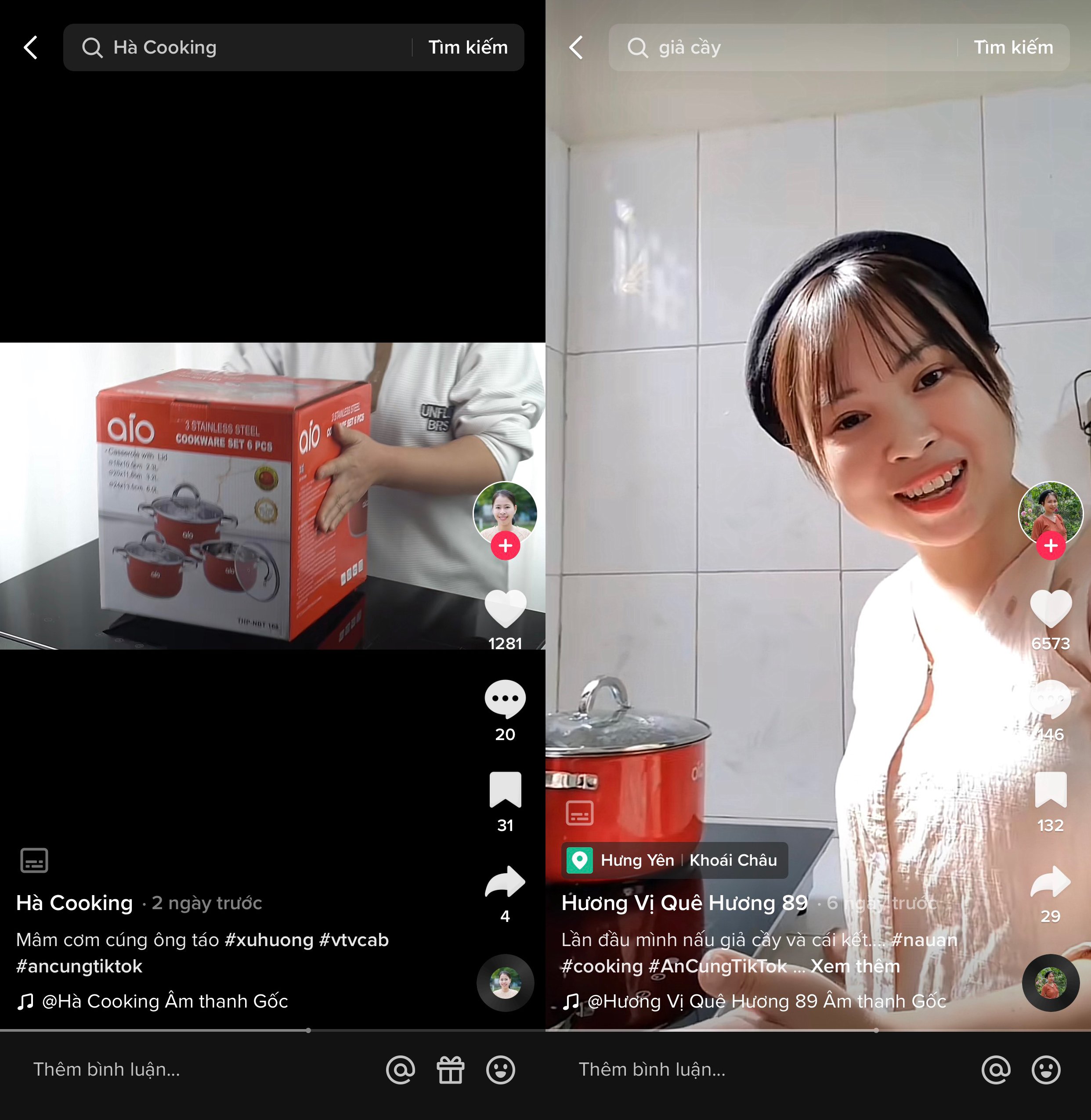 Hot Tiktoker H&agrave; Cooking v&agrave; Hương vị Qu&ecirc; hương review về sản phẩm bếp từ AIO.