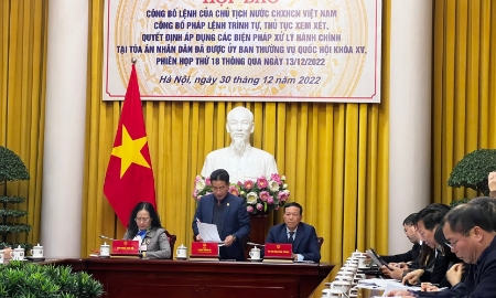Công bố Pháp lệnh về trình tự áp dụng các biện pháp xử lý hành chính tại tòa án