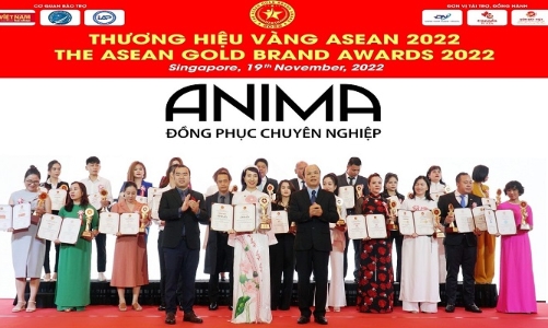 Anima Uniform vào top 50 doanh nghiệp nhận giải thưởng “Thương hiệu Vàng Asean 2022” tại Singapore
