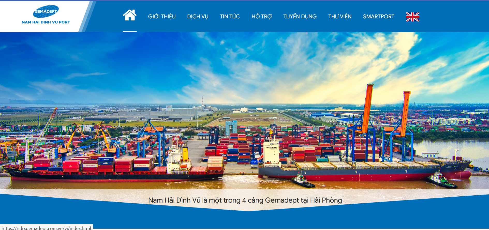 Nam Hải Đình Vũ là cảng thứ hai tại khu vực phía Bắc của Gemadept.