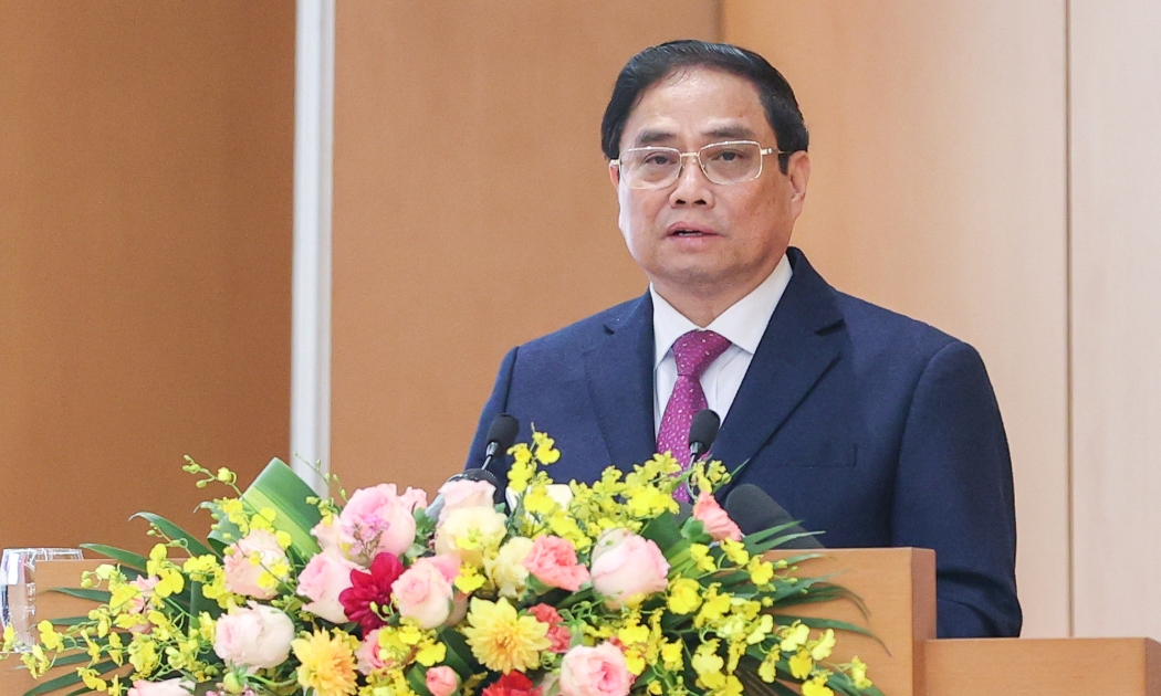 Thủ tướng Phạm Minh Chính phát biểu tại hội nghị - Ảnh: VGP