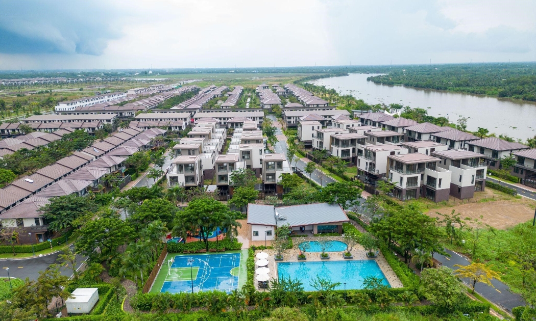 Tiến độ thực thế phân khu Rivera, khu đô thị tích hợp Waterpoint (Nguồn: Nam Long Group).