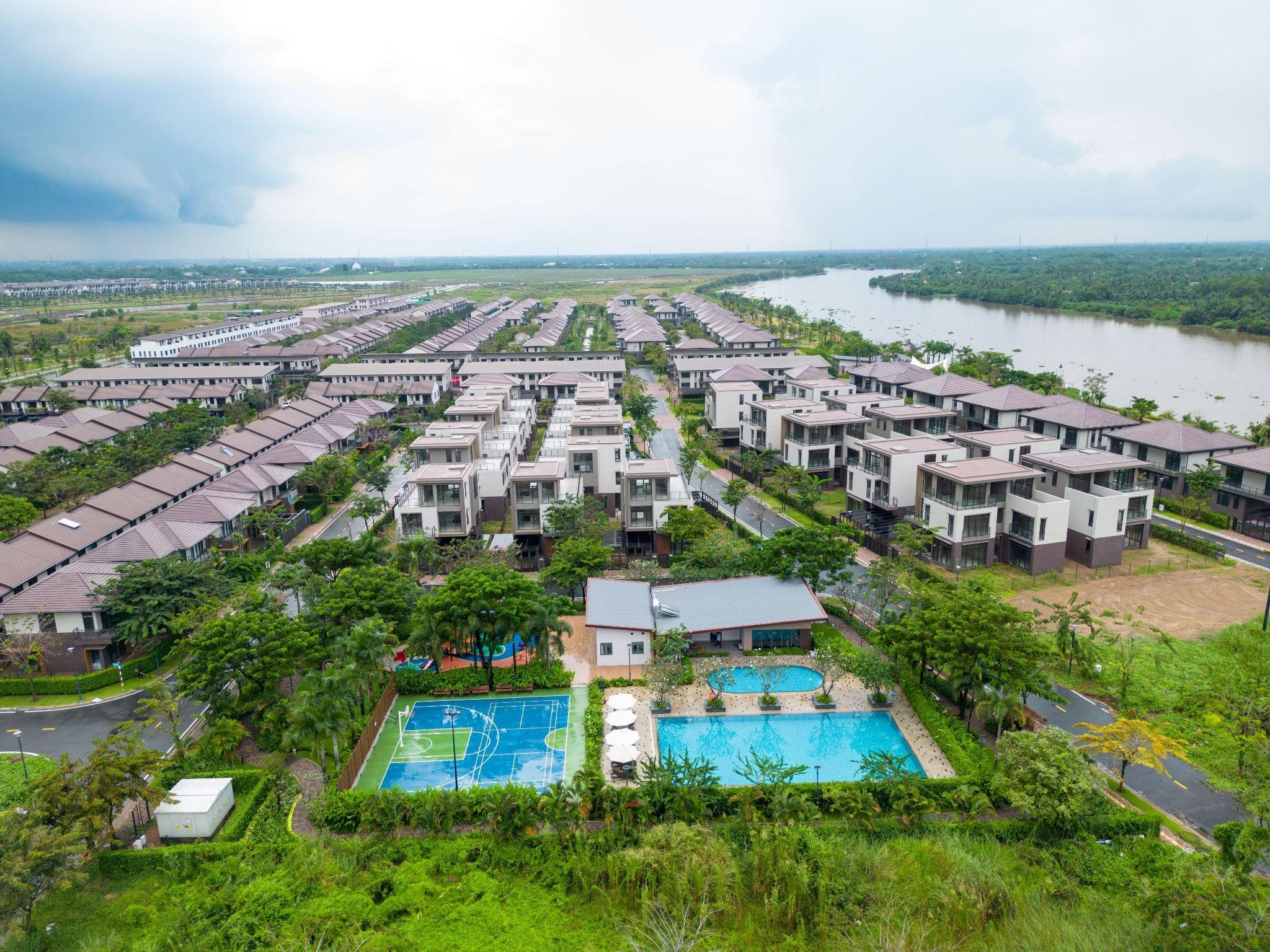 Tiến độ thực thế phân khu Rivera, khu đô thị tích hợp Waterpoint (Nguồn: Nam Long Group).