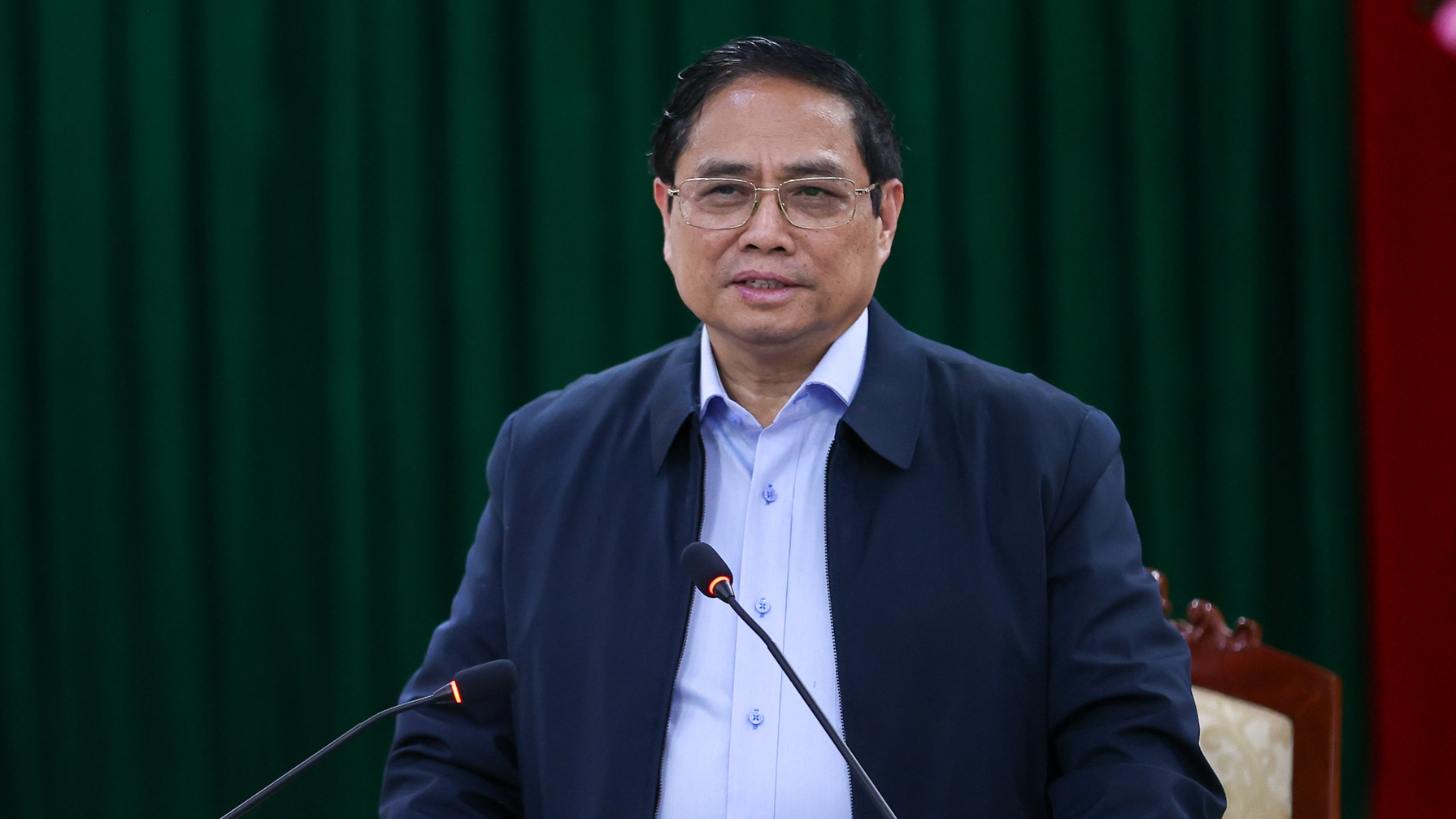 Thủ tướng Phạm Minh Chính phát biểu tại buổi làm việc - Ảnh: VGP