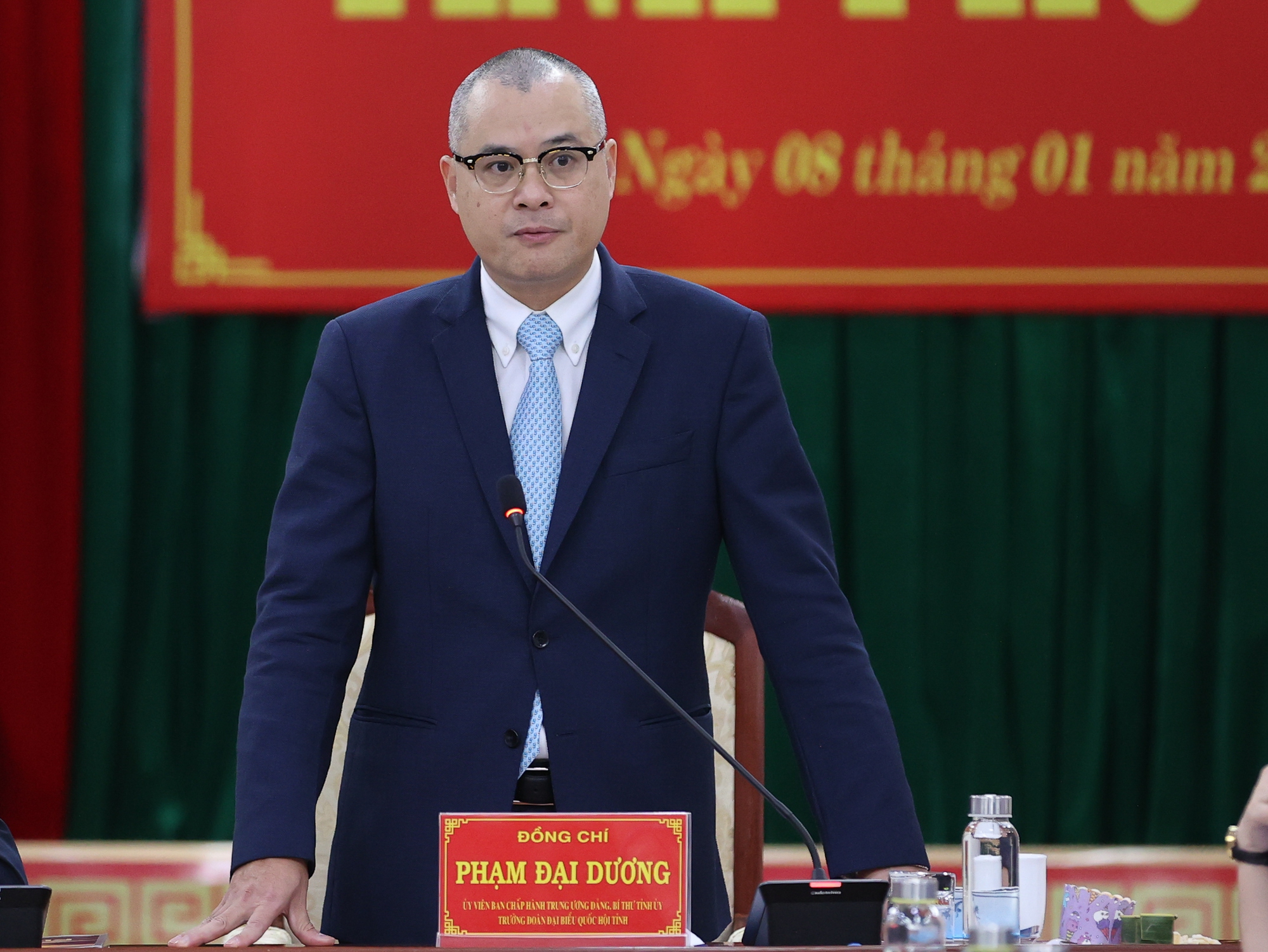 B&iacute; thư Tỉnh ủy Ph&uacute; Y&ecirc;n Phạm Đại Dương ph&aacute;t biểu tại cuộc l&agrave;m việc - Ảnh: VGP