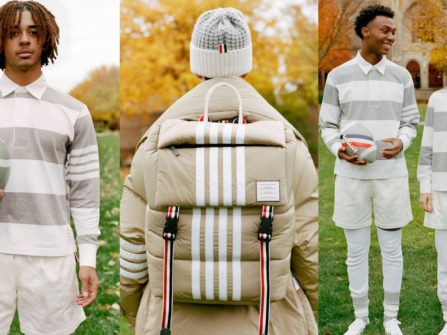 Dòng sản phẩm thể thao mới ra mắt của Thom Browne. Ảnh: The Business of Fashion