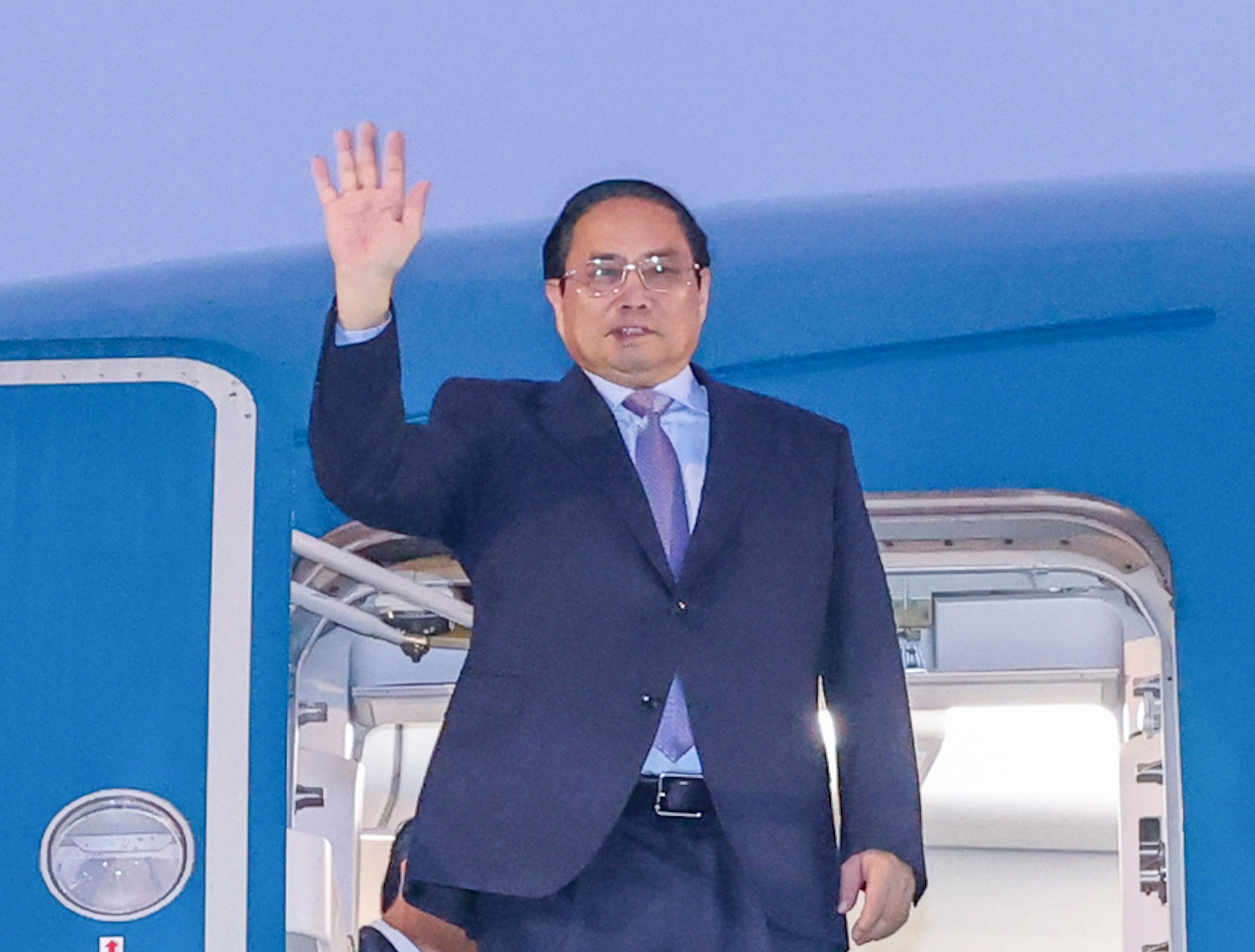 Thủ tướng Phạm Minh Chính là lãnh đạo nước ngoài đầu tiên thăm chính thức Lào sau khi Thủ tướng Lào Sonexay Siphandone nhậm chức - Ảnh: VGP