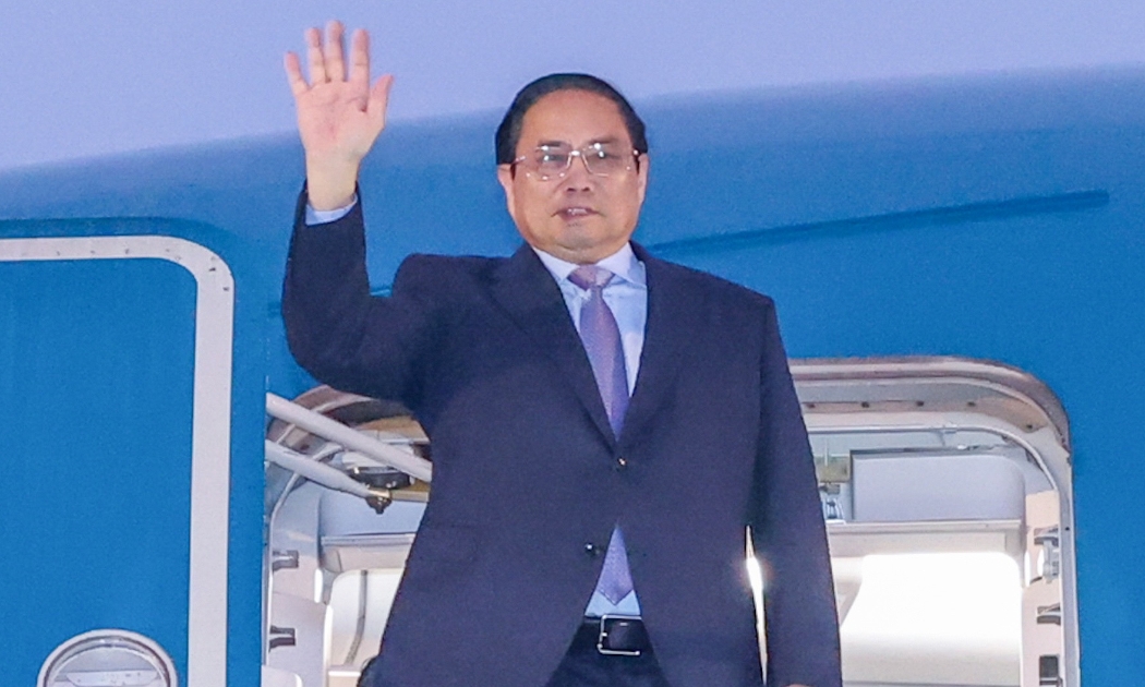 Thủ tướng Phạm Minh Chính là lãnh đạo nước ngoài đầu tiên thăm chính thức Lào sau khi Thủ tướng Lào Sonexay Siphandone nhậm chức - Ảnh: VGP