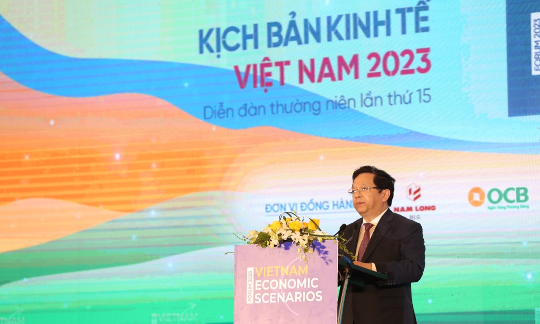 Ông Nguyễn Đức Hiển, Phó Trưởng Ban Kinh tế Trung ương phát biểu tại Diễn đàn. Ảnh - Chu Xuân Khoa. 