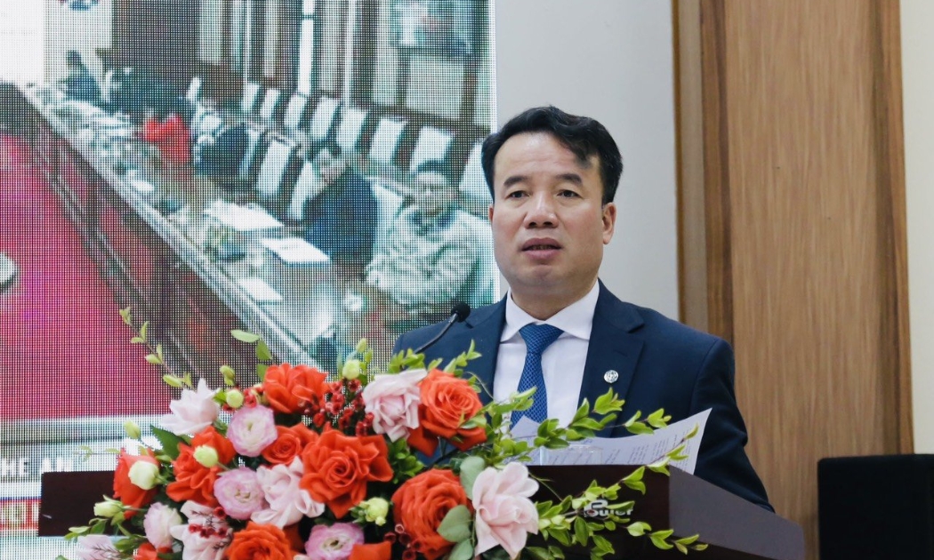 Tổng Giám đốc Nguyễn Thế Mạnh phát biểu chỉ đạo hội nghị. Ảnh - Bảo hiểm xã hội Việt Nam.