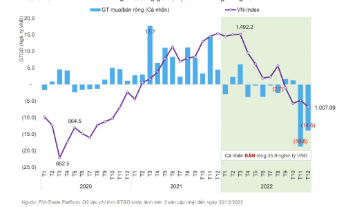 Nhà đầu tư cá nhân bán ròng 35,9 nghìn tỷ năm 2022, mặt bằng lãi suất cao là trở ngại trong 2023