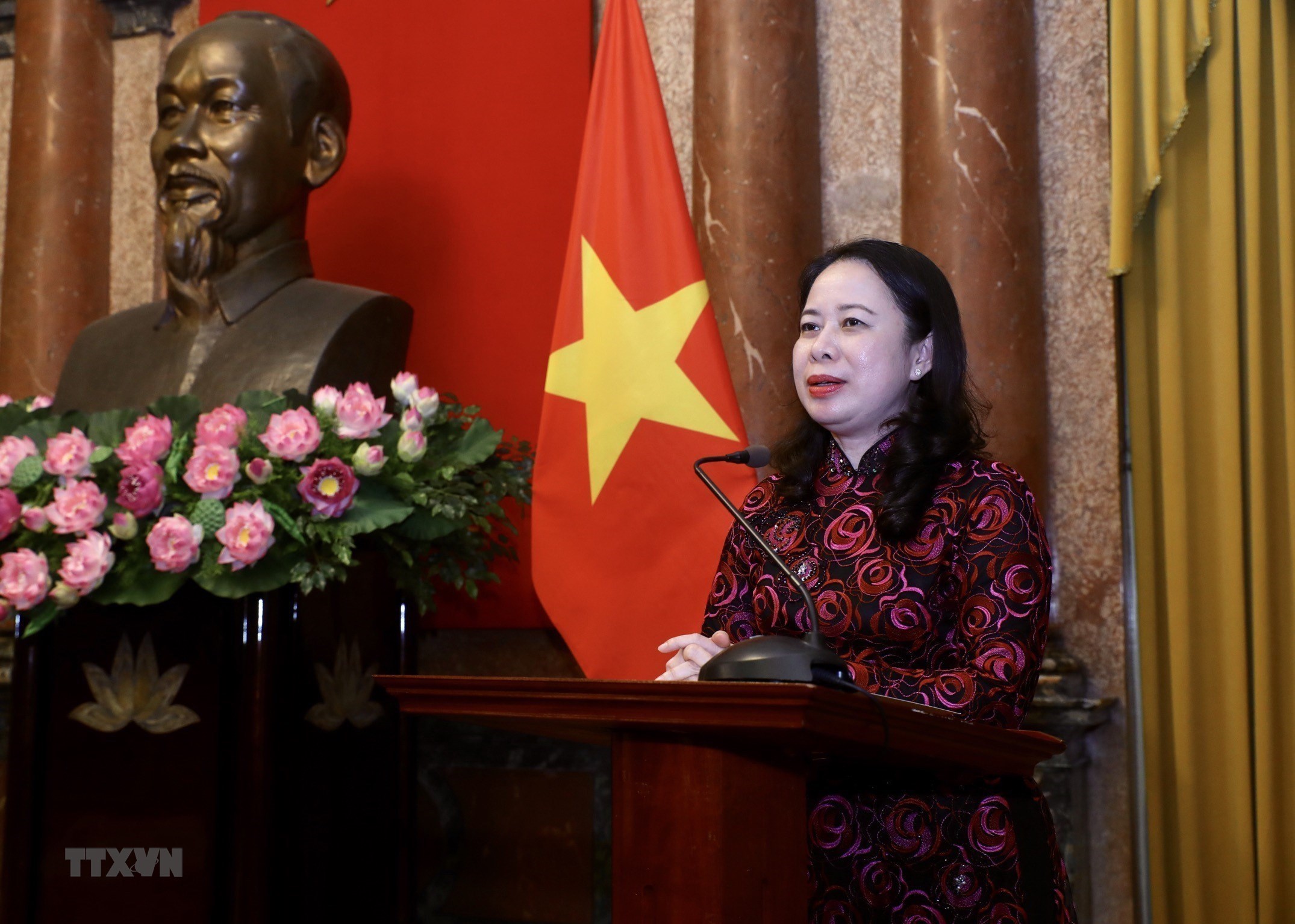 Acting State President Vo Thi Anh Xuan. Photo: VNA