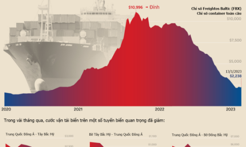 Sau khi chạm đỉnh trong đại dịch, cước vận tải biển hiện ở mức nào?
