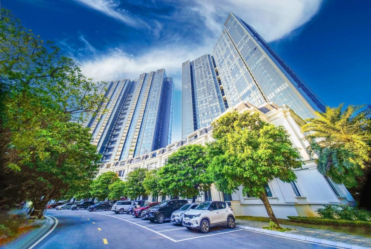 Không gian xanh tại Sunshine City, dự án tọa tại khu đô thị Nam Thăng Long - Ciputra của Sunshine Homes.