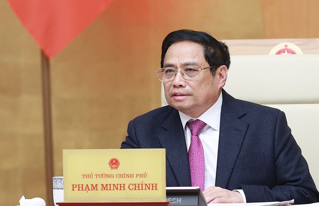 Thủ tướng Phạm Minh Chính tại phiên họp - Ảnh: VGP