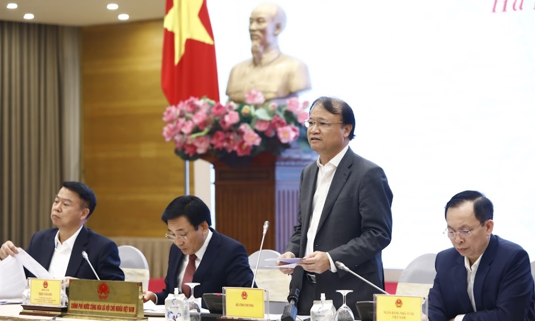 Thứ trưởng Bộ Công Thương Đỗ Thắng Hải tại họp báo - Ảnh: VGP