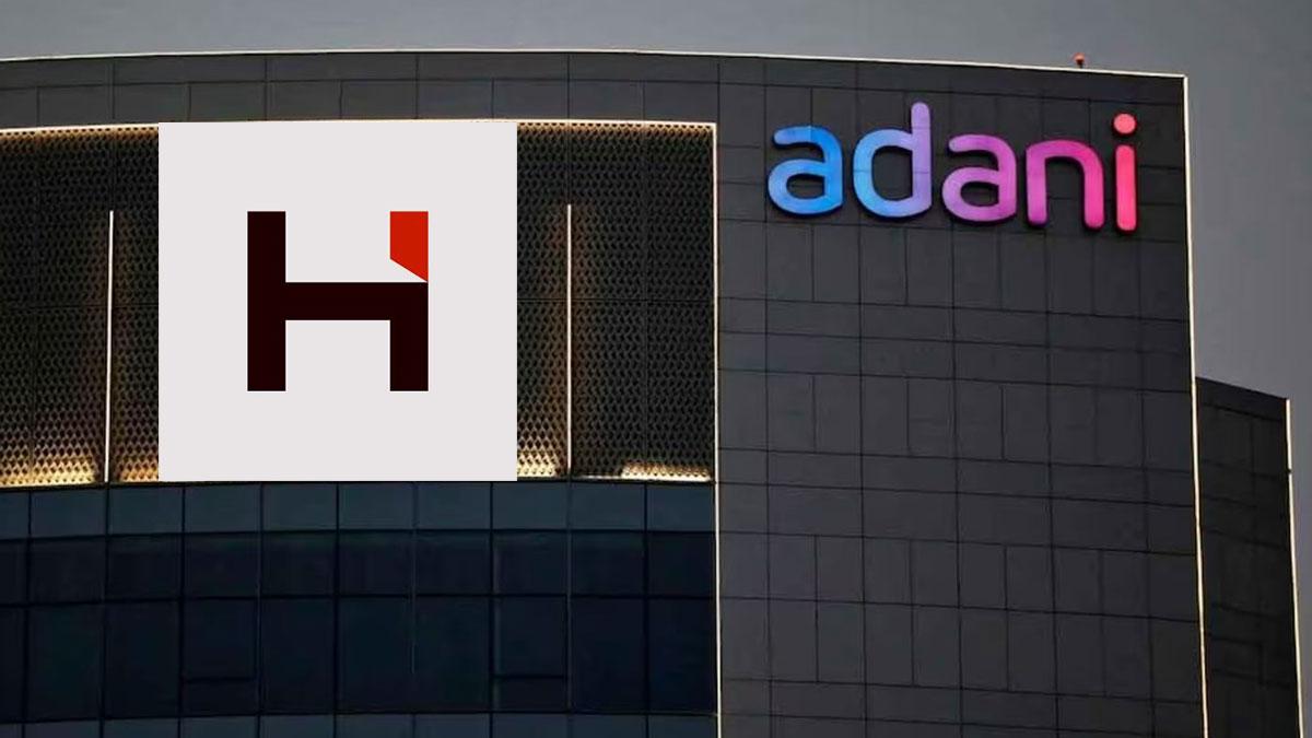 Logo của Hindenburg Research và Adani Group - Ảnh: Getty Images