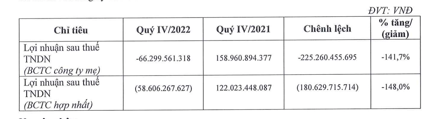 Lợi nhuận sau thuế của Cenland.