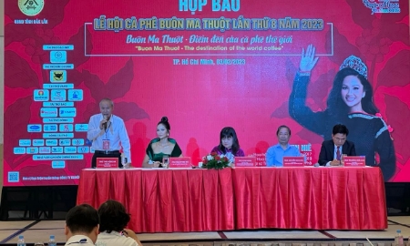 Họp báo Lễ hội Cà phê Buôn Ma Thuột lần thứ 8 năm 2023 sáng 3/2/2023 tại TP.HCM.