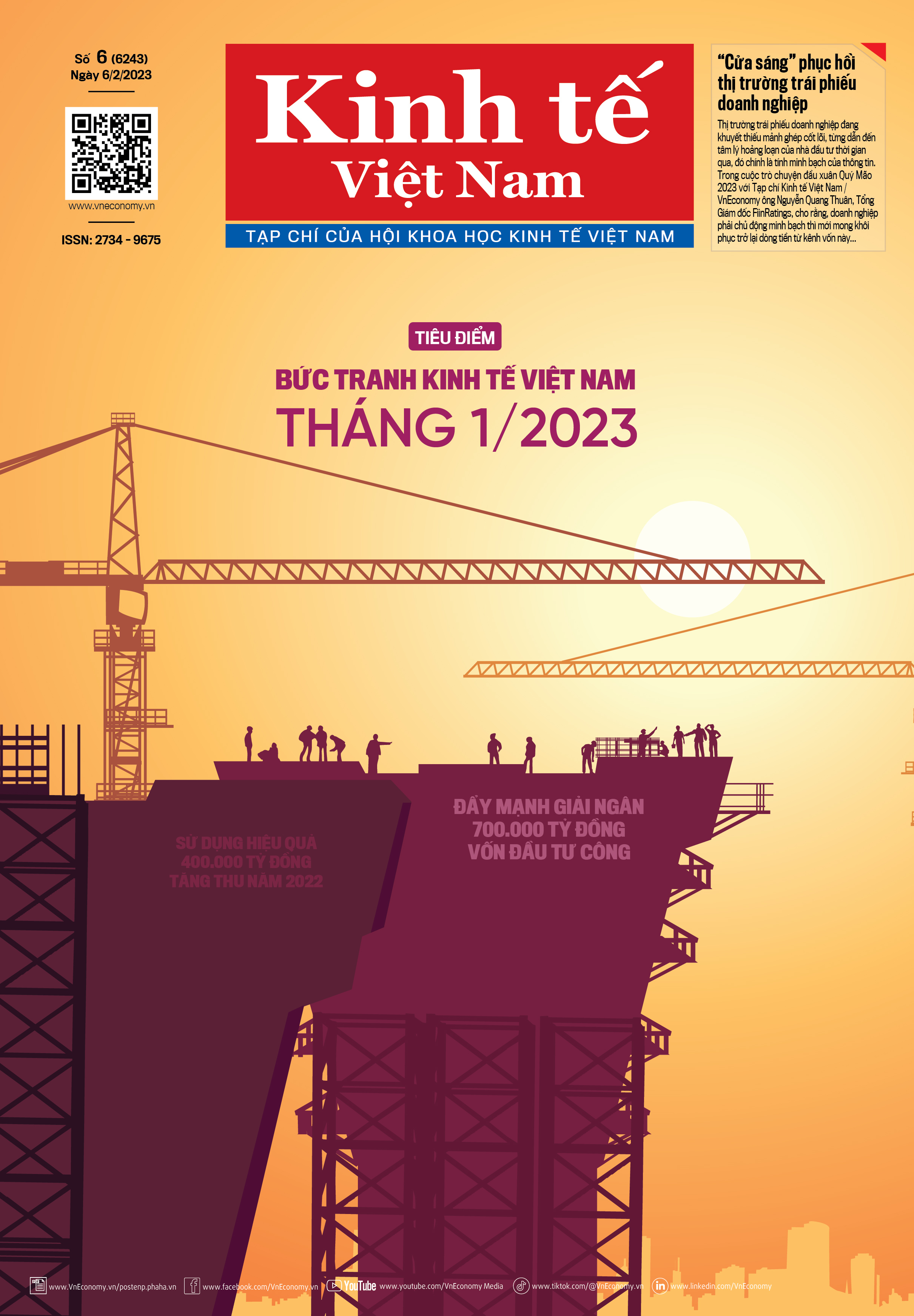 Tạp ch&iacute; Kinh tế Việt Nam số 6-2023.