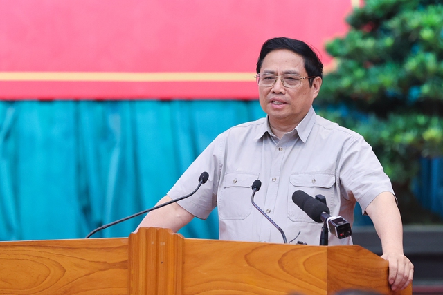 Thủ tướng phát biểu tại buổi làm việc - Ảnh: VGP
