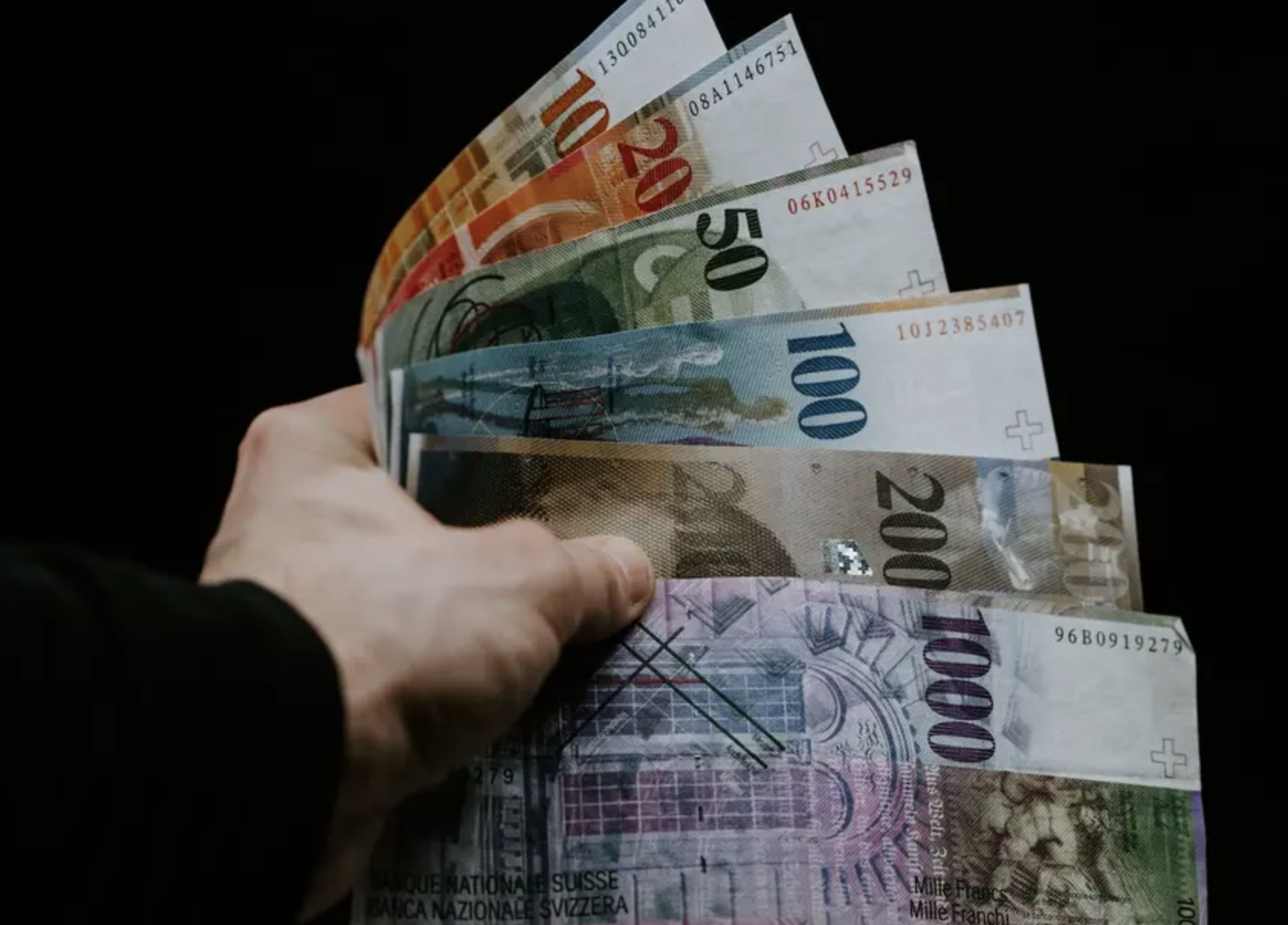 Tiền giấy Franc Thuỵ Sỹ - Ảnh: The Local.