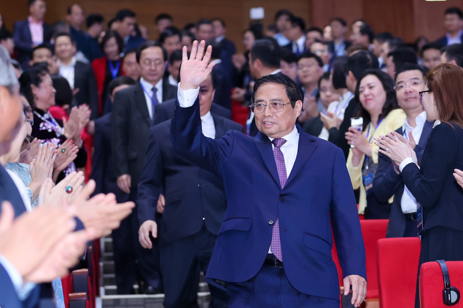 Thủ tướng Phạm Minh Chính đến dự Hội nghị - Ảnh: VGP