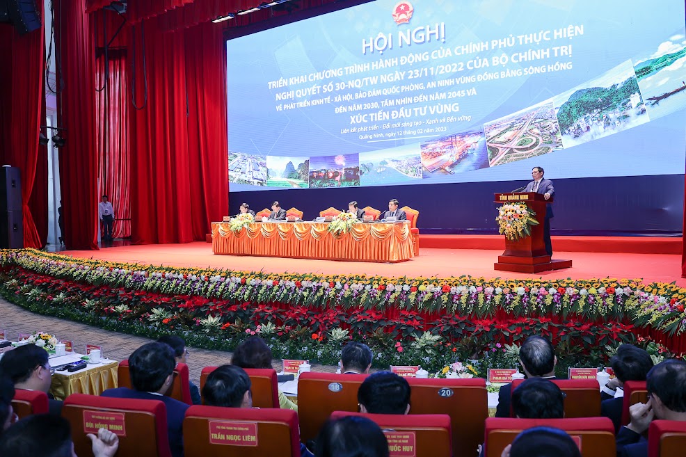 Thủ tướng đ&aacute;nh gi&aacute;&nbsp;V&ugrave;ng Đồng bằng s&ocirc;ng Hồng c&oacute; nhiều tiềm năng nổi trội - Ảnh: VGP