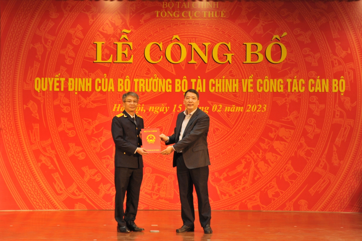 Lễ công bố Quyết định của Bộ trưởng Bộ Tài chính về việc điều động, bổ nhiệm và giao quyền Tổng cục trưởng Tổng cục Thuế.