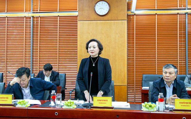 Bộ trưởng Phạm Thị Thanh Trà phát biểu tại buổi làm việc. Ảnh: Chinhphu.vn 
