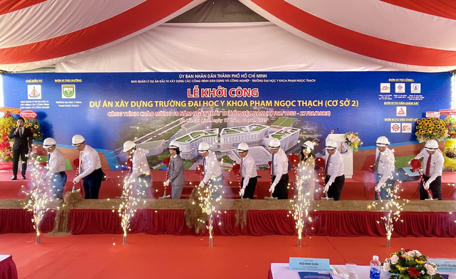 Khởi công xây dựng cơ sở II Trường Đại học Y khoa Phạm NGọc Thạch với tổng mức đầu tư 2.425 tỷ đồng.