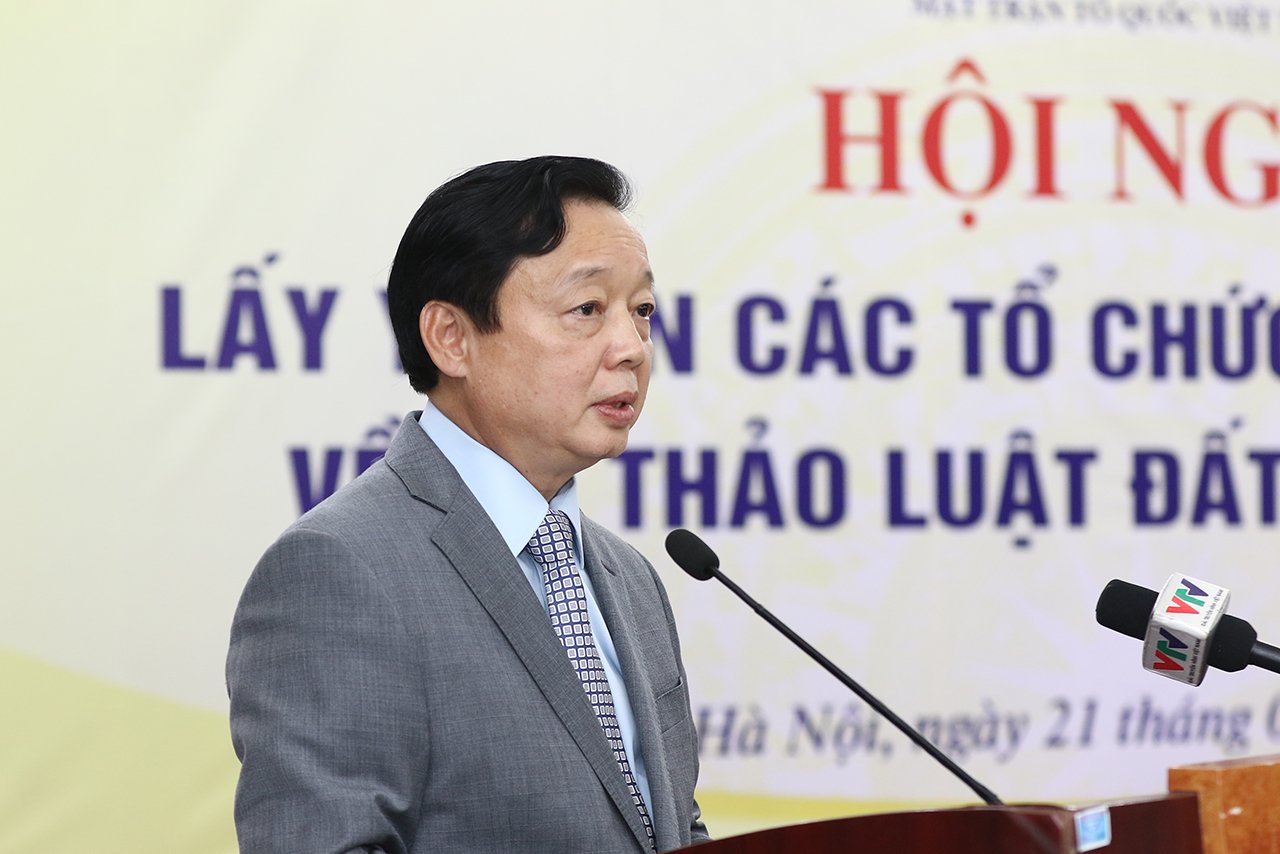 Phó Thủ tướng Trần Hồng Hà: Có thể coi Luật Đất đai là đạo luật gốc trong quản lý nhà nước về đất đai.